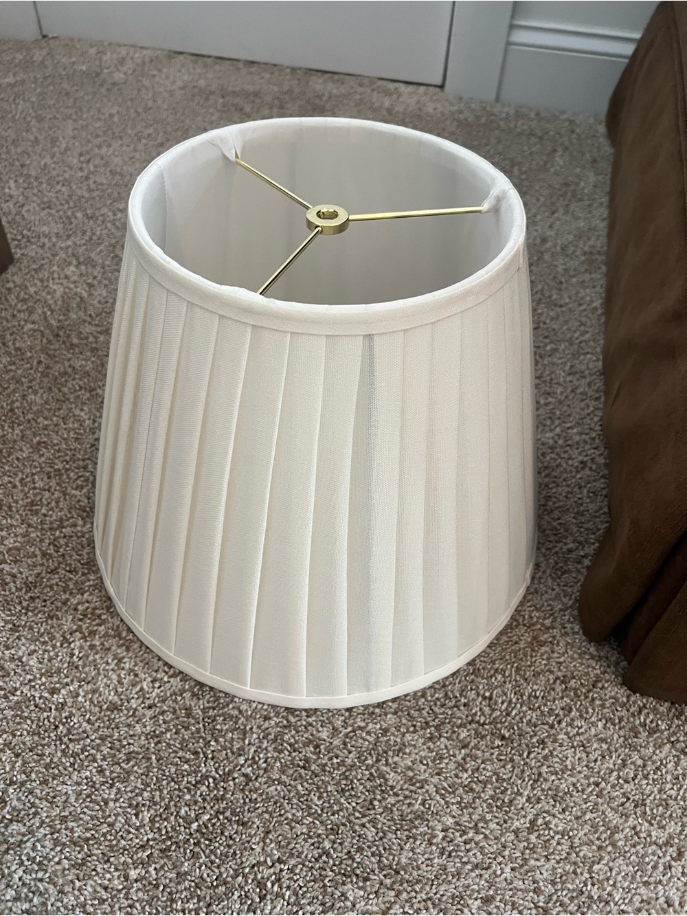 Off white pleated lampshade